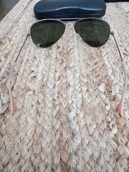 Ray-Ban RB3025 Aviator Large Metal Sunglasses with Purple Mirror Lenses - Picture 5 of 7